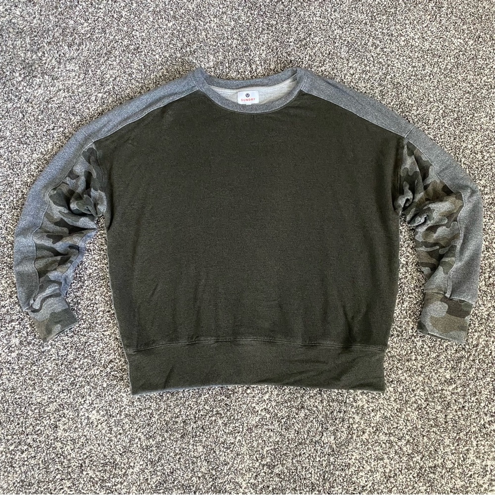 Sundry Camo Pullover